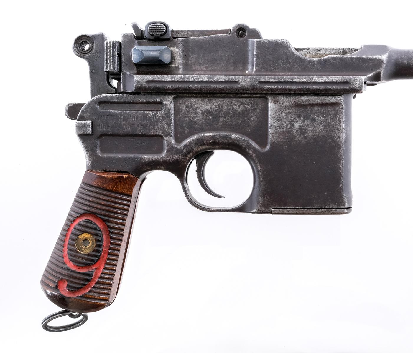 Mauser C96 Broomhandle 9mm Semi Auto Pistol