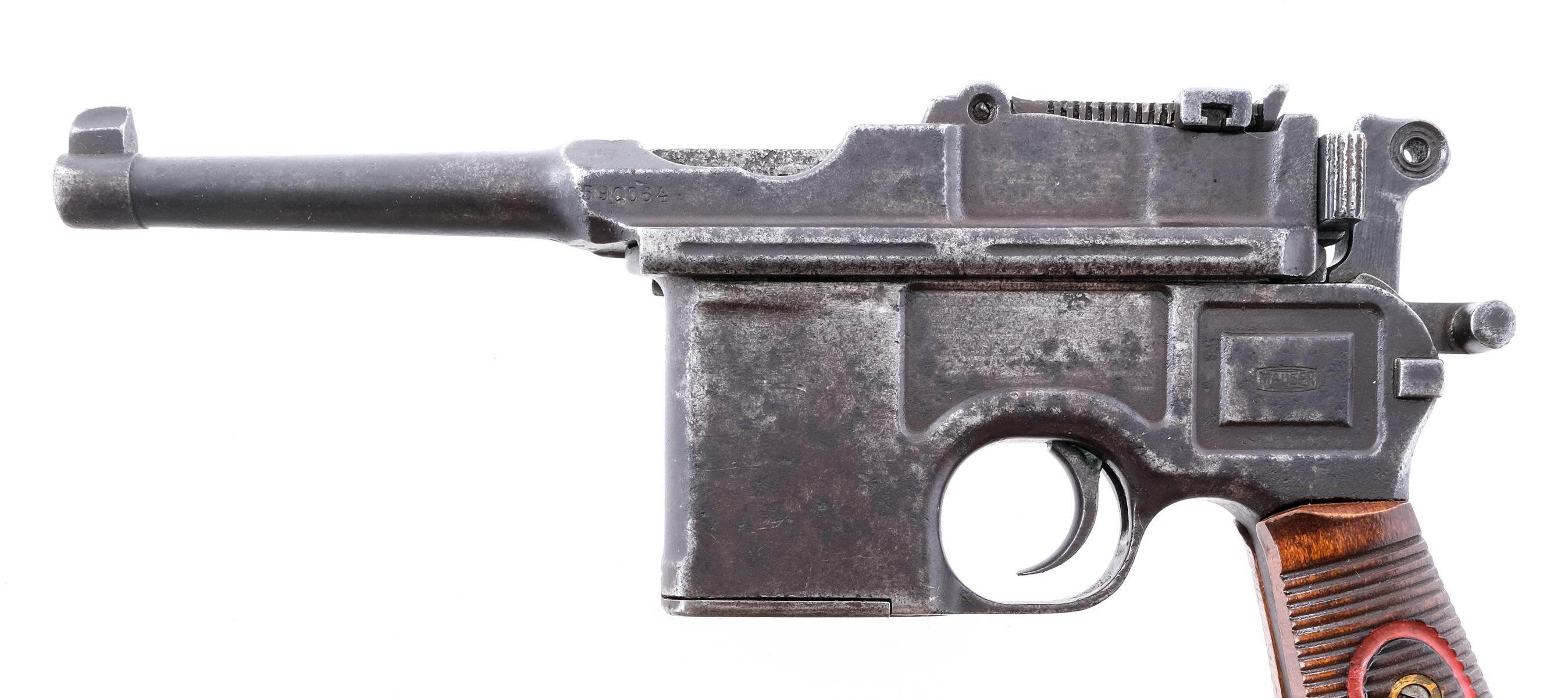 Mauser C96 Broomhandle 9mm Semi Auto Pistol
