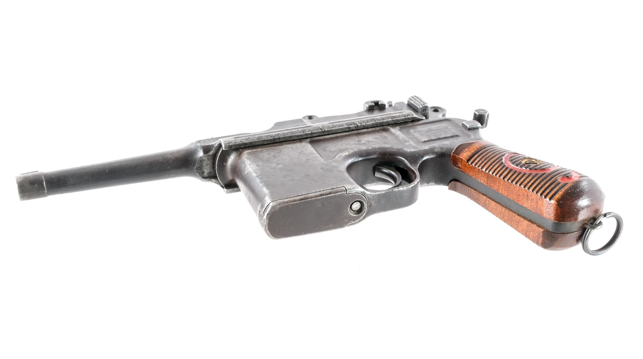 Mauser C96 Broomhandle 9mm Semi Auto Pistol