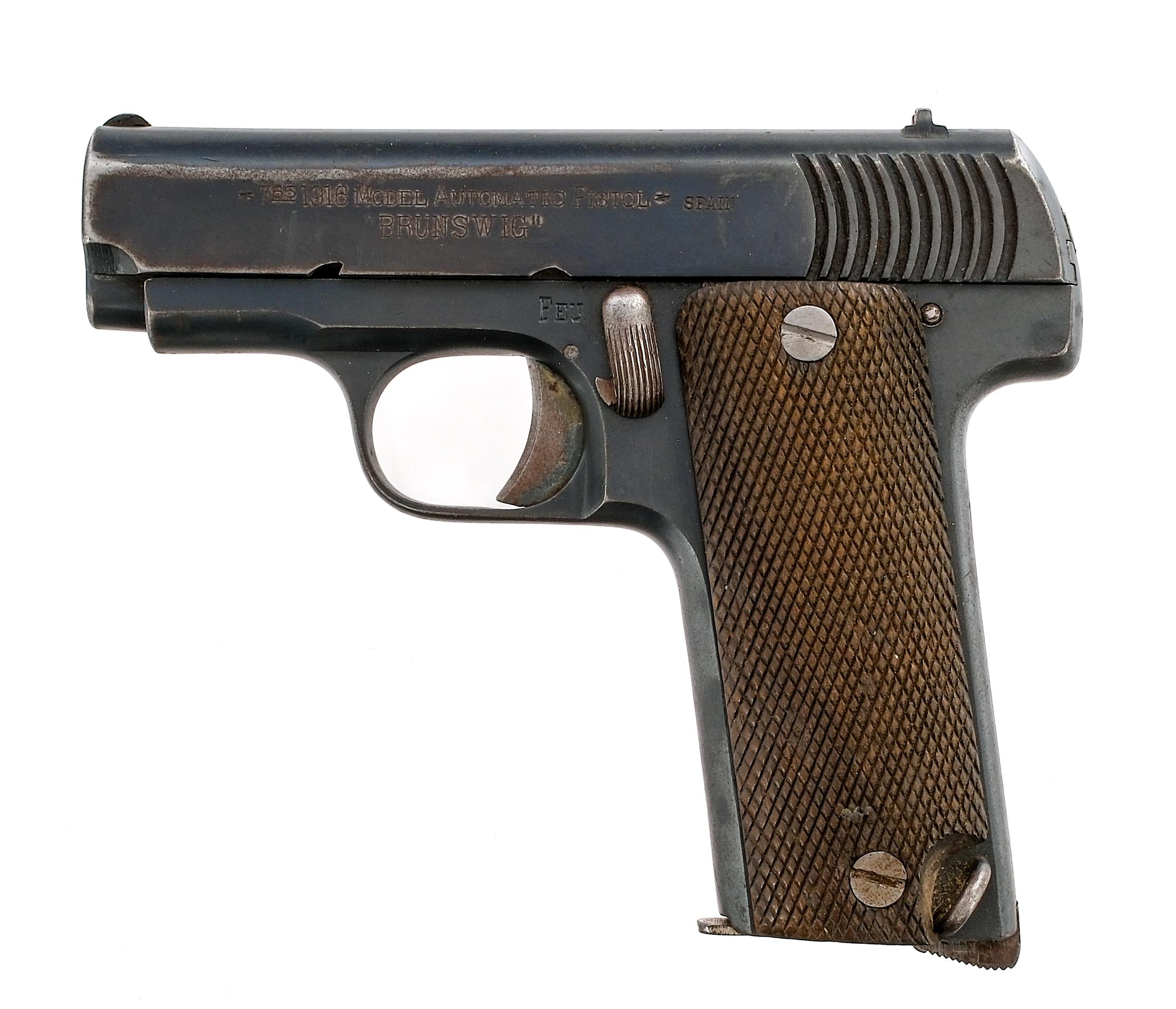 Spanish 1916 "Brunswig" .32 Semi Auto Pistol