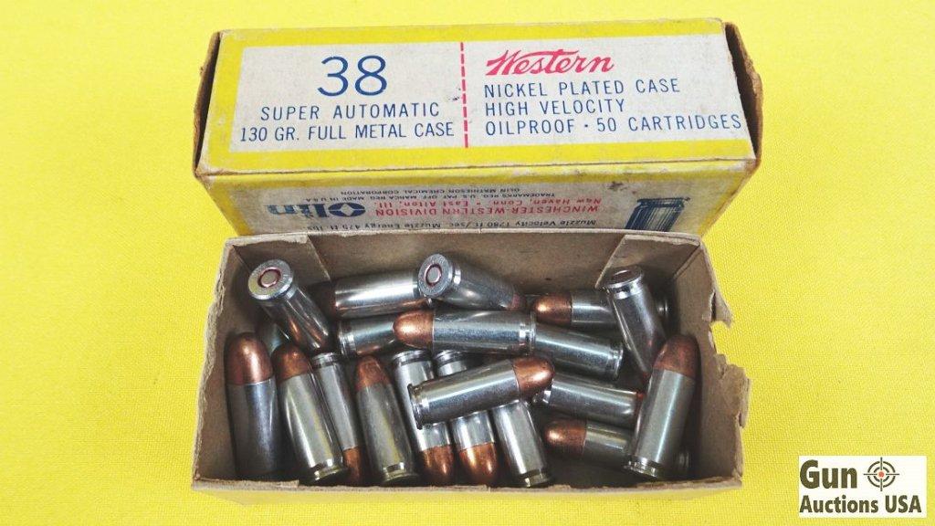Western Vintage .38 Super Ammo. 20-Rounds of the Original .38 Super Automatic (HIGH VELOCITY) 130-Gr