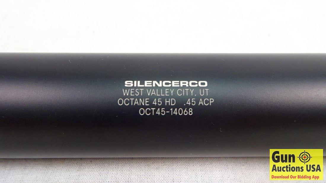 SILENCERCO OCTANE45HD .45ACP, 9mm, .40S&W, 300BLK Silencer. NEW in Box. Multi-Caliber Centerfire Pis