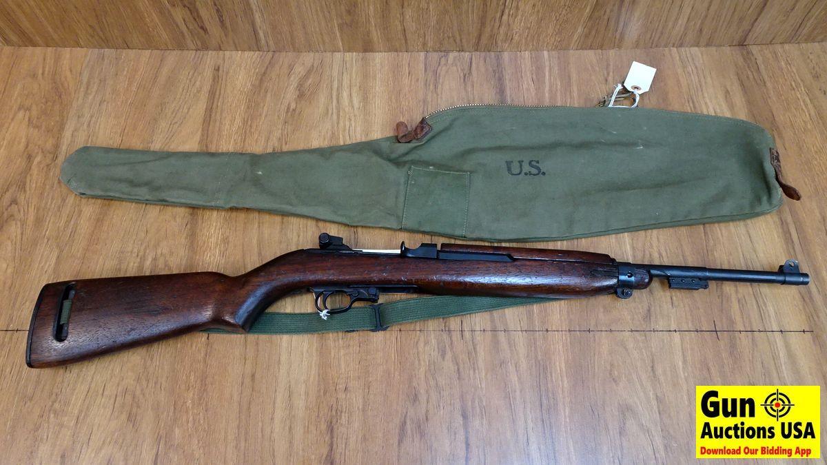 UNDERWOOD M-1 CARBINE .30 Cal. Semi Auto Rifle. Very Good. 18" Barrel. Shiny Bore, Tight Action This