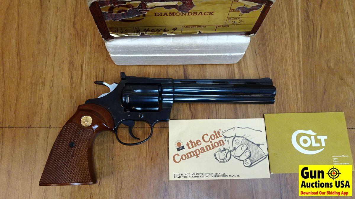 COLT DIAMONDBACK .22 LR Collector's Revolver. Like New. 6" Barrel. Shiny Bore, Tight Action This is