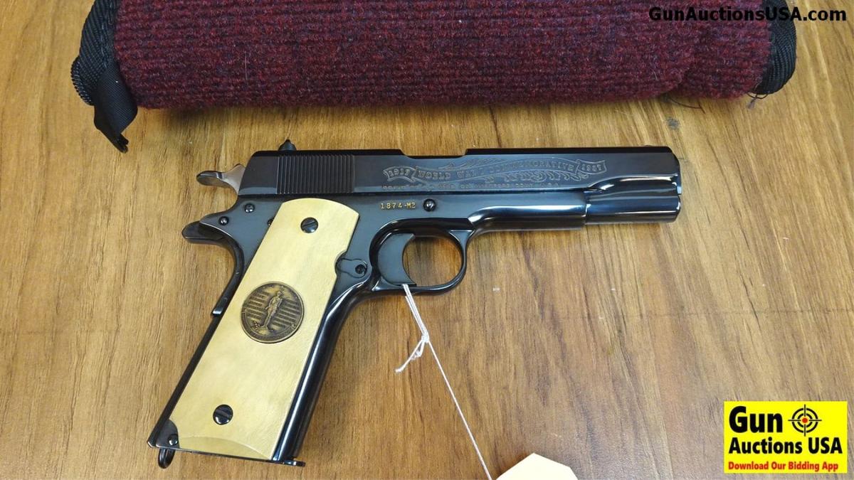 Colt 1911 WORLD WAR I COMMEMORATIVE .45 ACP Semi Auto Pistol. Excellent Condition. 5" Barrel. Shiny