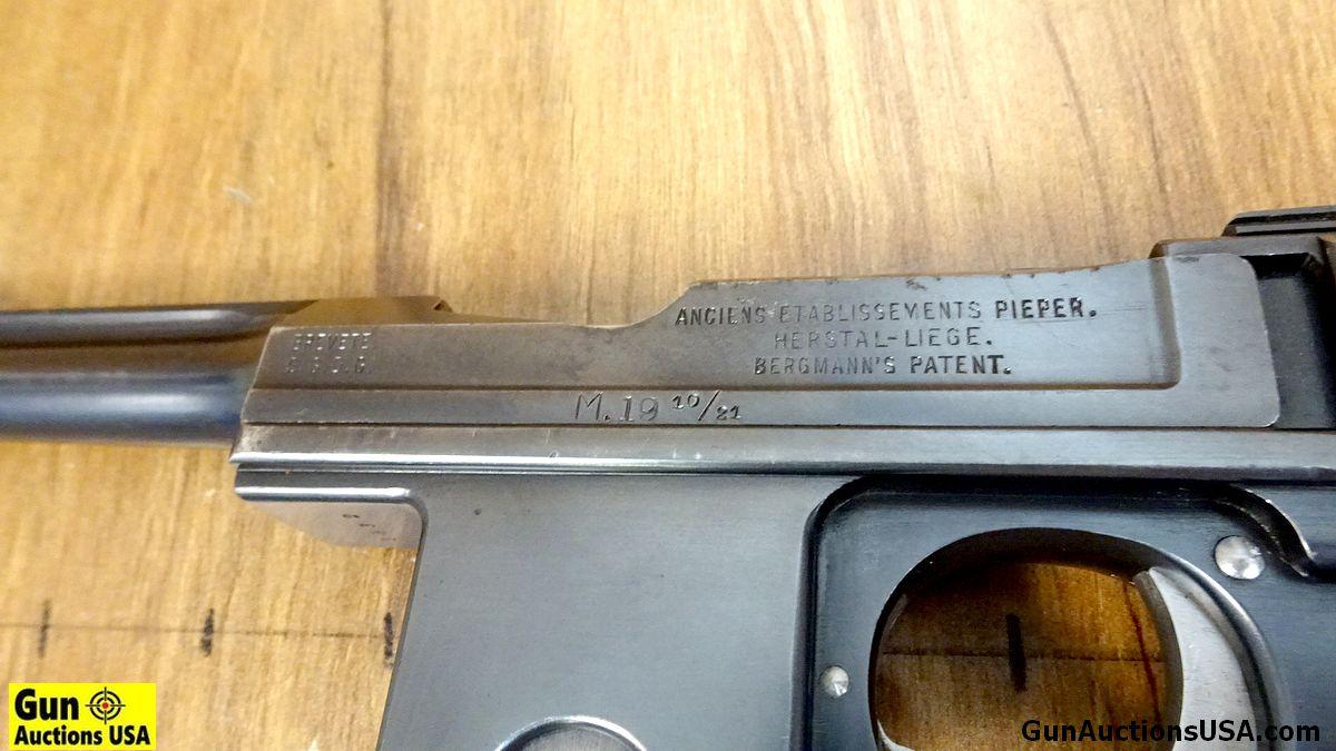 BERGMANN'S-BAYARD M1910/21 9MM LARGO COLLECTOR'S Pistol. Excellent Condition. 5.75" Barrel. Shiny Bo