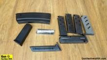 Ruger, Beretta, Colt, Etc. .223, .45, Possibly 9MM, .22LR Magazines. Very Good. Lot of 9; Three 1911