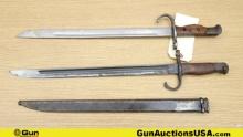Arisaka Bayonets. Lot of 2; w/1-scabbard. (67641)