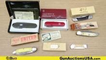 Buck, Swiss Army, Mauser, United, Etc. Knives. New in Box. Lot of 6: Folding Knives. . (68279)