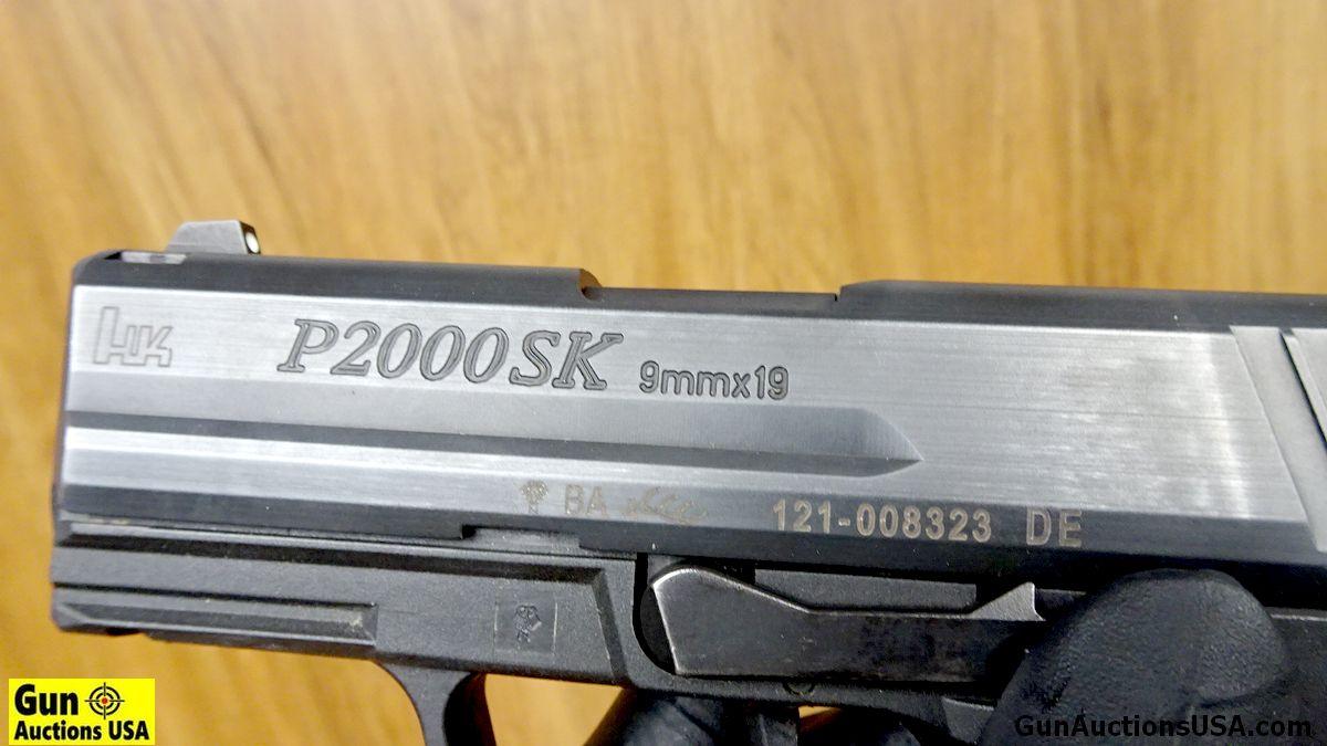 H&K P2000SK 9X19 Semi Auto Pistol. Excellent. 3.25" Barrel. Shiny Bore, Tight Action Three Dot Sight