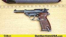 MAUSER WERKE P.38 9MM LUGER WAFFEN STAMPED Pistol. Very Good. 4 7/8" Barrel. Shiny Bore, Tight Actio