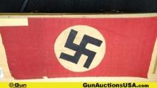 Militaria COLLECTOR'S Flag. Good Condition. NSDAP Flag 65x29.5". . (70789)