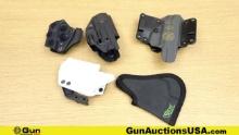 Crucial Concealment, Sticky Holsters, & Black Point. Holsters. Excellent. Lot of 5; Kydex Pistol Hol