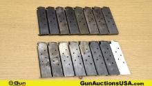 Colt, Military Surplus, Etc. 45 ACP Magazines. Lot of 16; Collectible G.I. Steel 1911 Magazines, 1-M