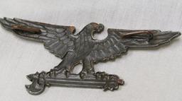 Original Issue ITALIAN WWII Waffen-SS Eagle Insignia.