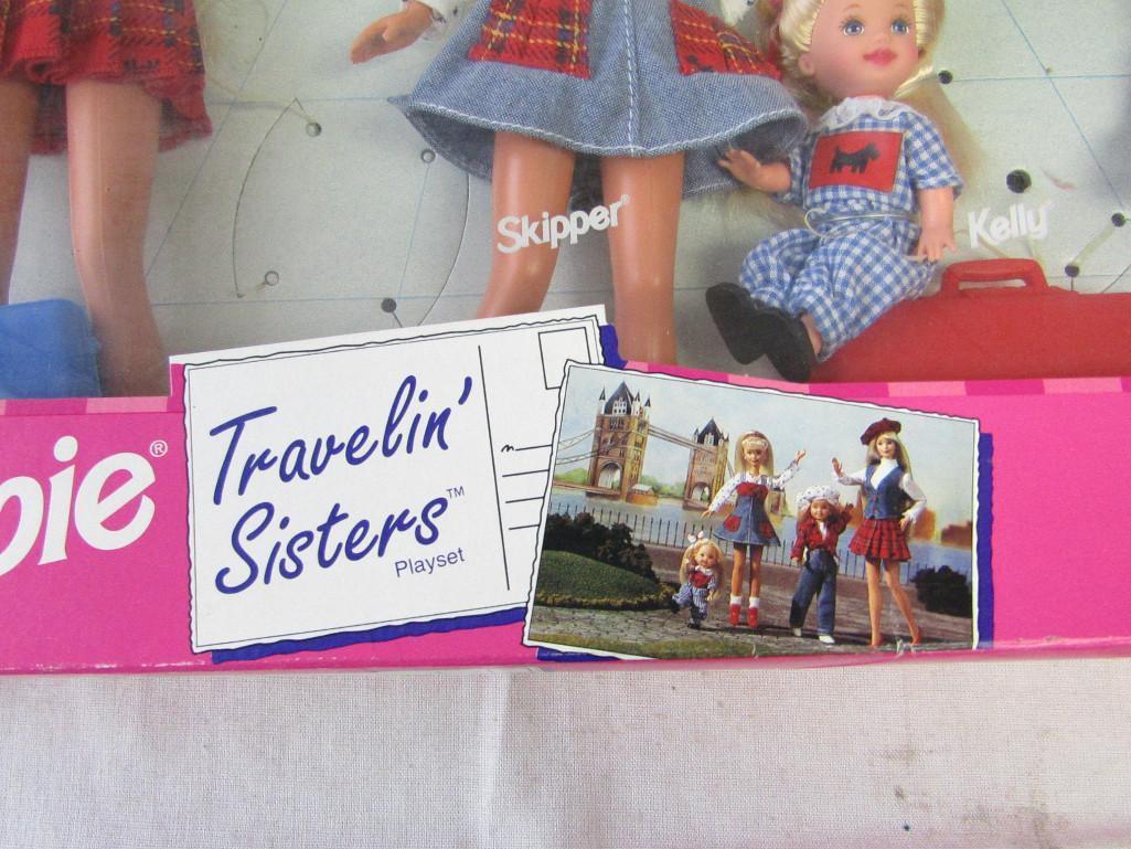 Barbie Doll. 1995 Travelin' Sisters 4-Doll Playset. New In Box. Box has some storage wear.