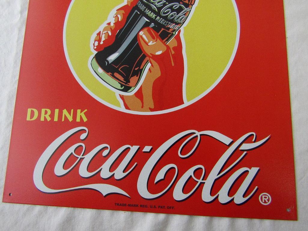 Coca-Cola Advertising Assorted Signs. 3 Pc Lot. Reproductions. All Approx 12"x16".