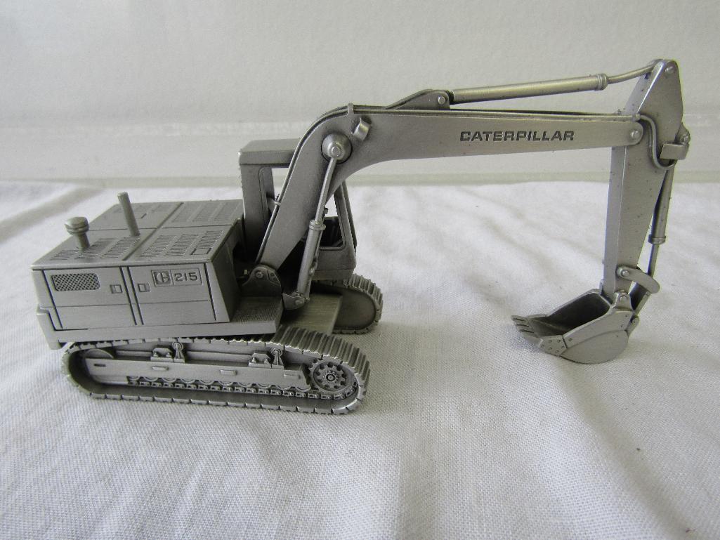 Caterpillar Hydraulic Excavator Pewter Replica Hard Hat Collection by Precision Pewter Artisan's.
