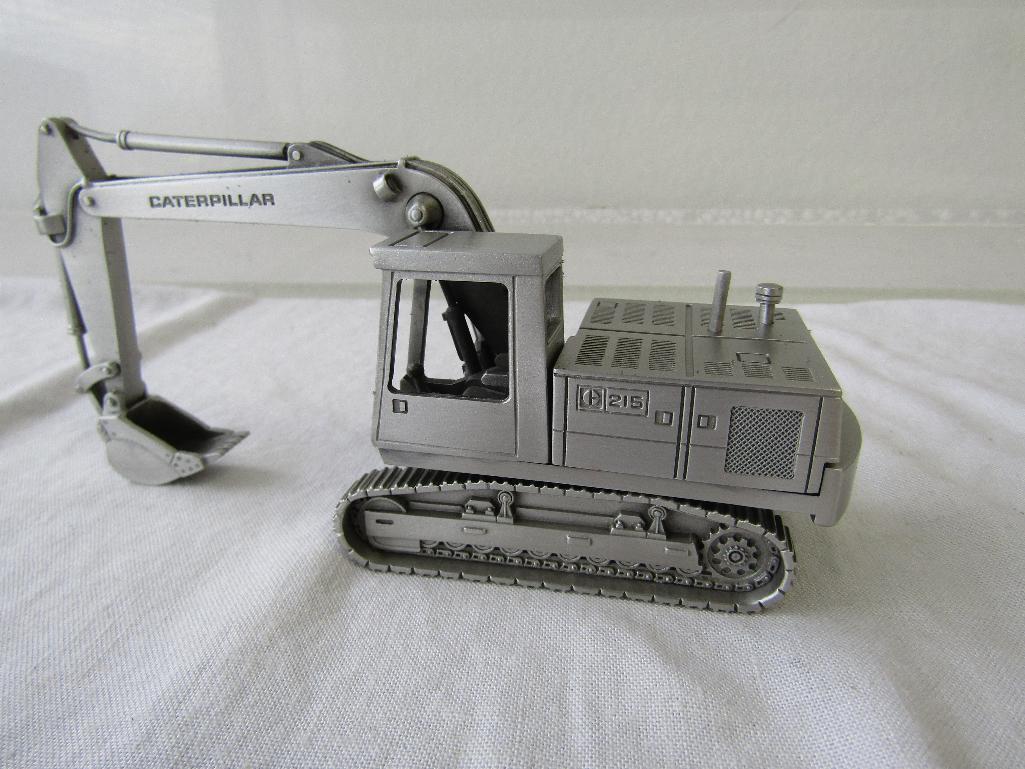 Caterpillar Hydraulic Excavator Pewter Replica Hard Hat Collection by Precision Pewter Artisan's.