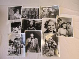 Old Movie/TV Press Photos. 10 B&W 8x10s. Elvis, Marilyn Monroe, Shirley Temple, Clark Gable & More.