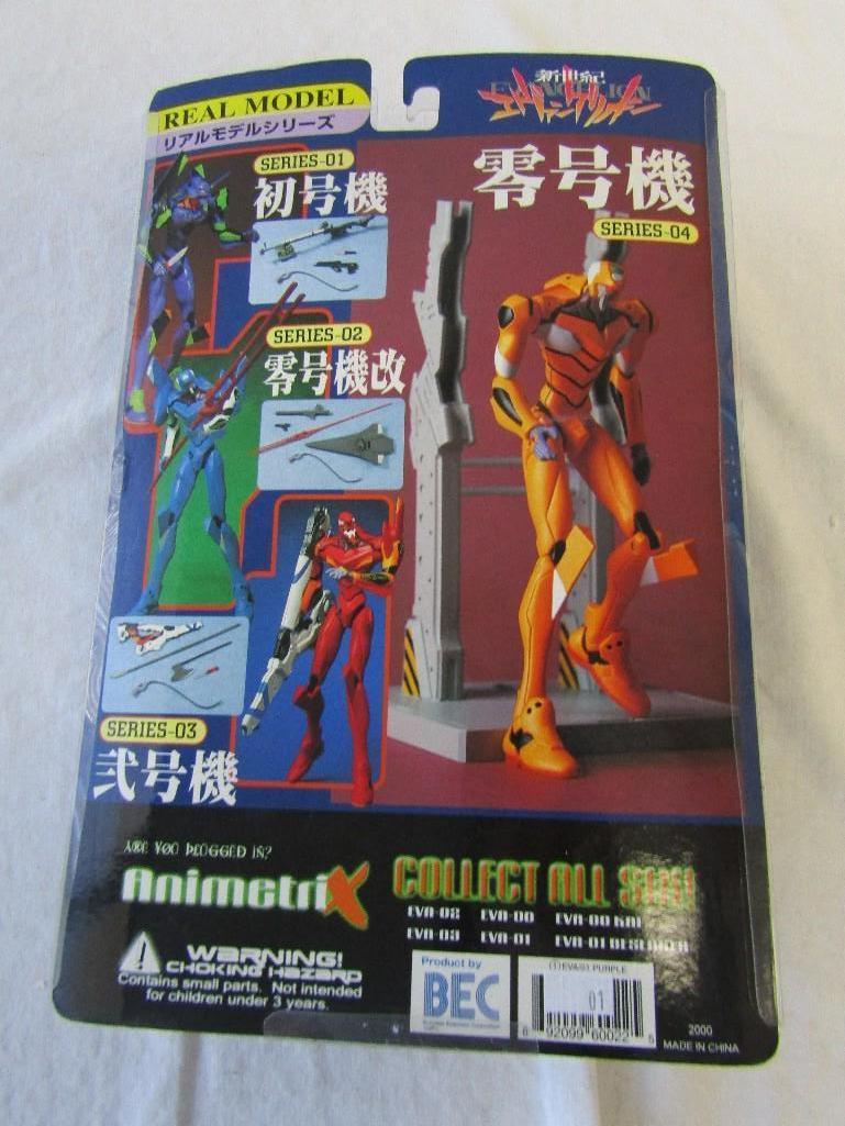 Action Figures. 3 Pc Assortment. Heavy Metal 2000, Neon Genesis Evangelion, Alpha Flight. Unopened.