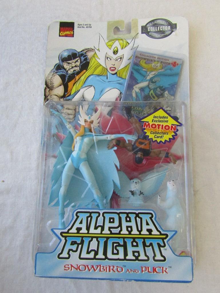 Action Figures. 3 Pc Assortment. Heavy Metal 2000, Neon Genesis Evangelion, Alpha Flight. Unopened.