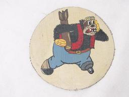 American Hand Painted Leather Patch. 50th BS 46th BG.