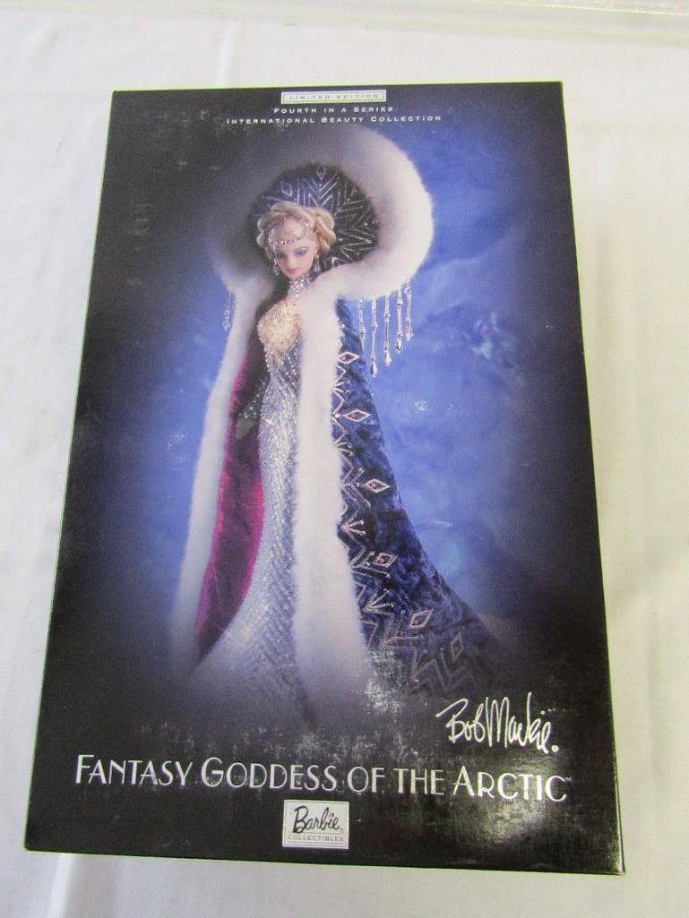 2001 Bob Mackie Fantasy Goddess Of The Artic Barbie Doll. Box Hand Signed by Bob Mackie. Ltd Ed.