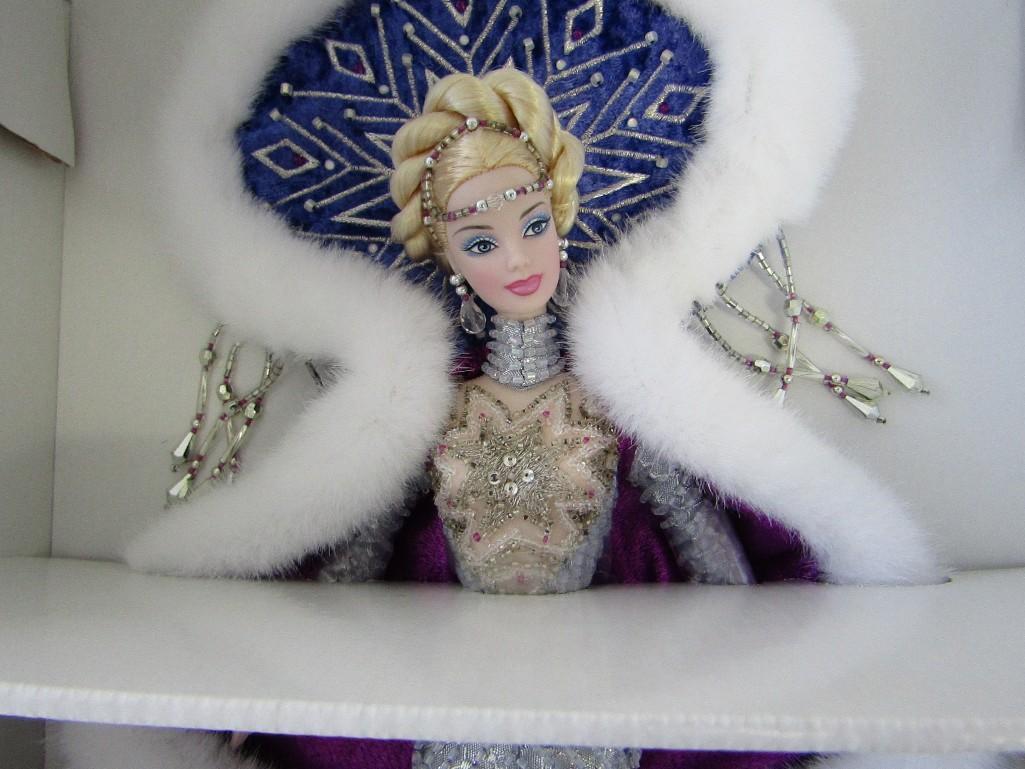 2001 Bob Mackie Fantasy Goddess Of The Artic Barbie Doll. Box Hand Signed by Bob Mackie. Ltd Ed.