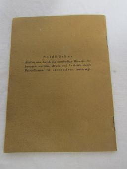 German World War II Volkssturm Soldier Soldbuch Identification Book.
