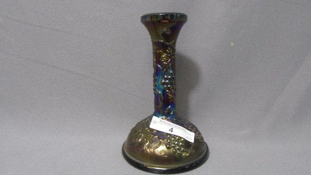 Nwood purple G & C Carnival Glass candle stick