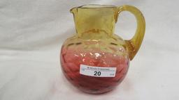 Victorian 5" Amberina Diamond Pitcher