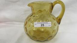 Victoriain 6" Amber Coindot Pitcher