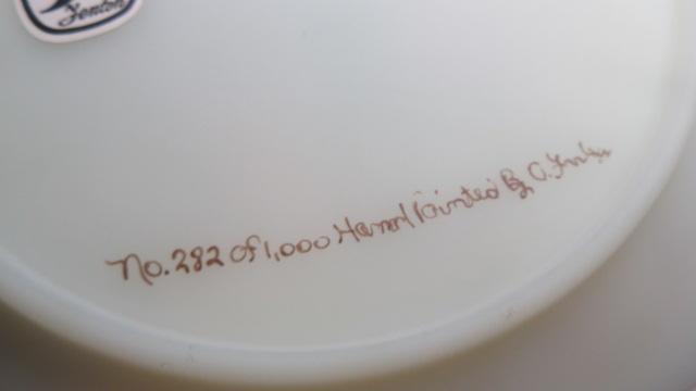 Fenton hand painted plate