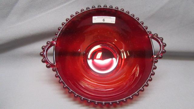 Imperial Candlewick Ruby 7" 2 Handled Bowl 62D