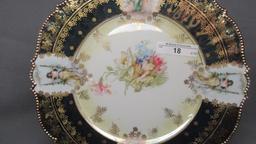 UM RSP 9" mold 343 floral plate and medallions of girl on swing