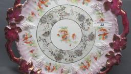 ES Germany floral 10" cake plate, Grape mold
