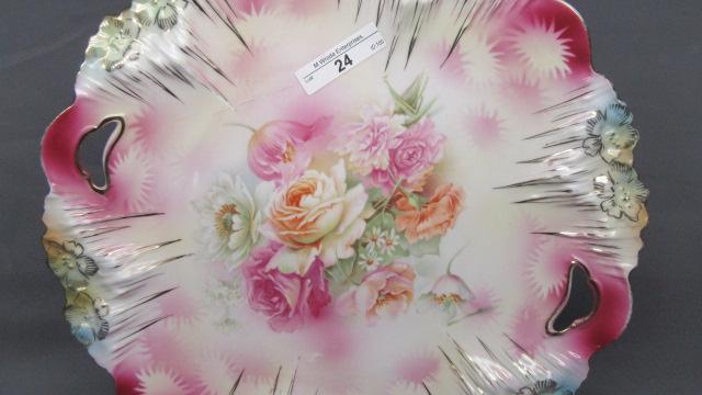 RS Prussia 10.5" Icicle mold floral cake plate