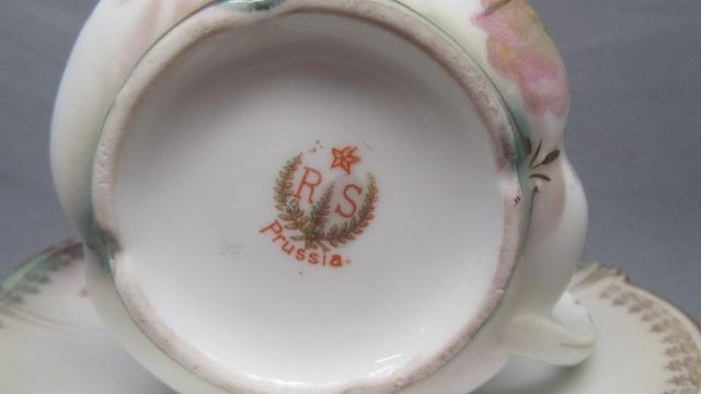 RS Prussia floral cup and saucer