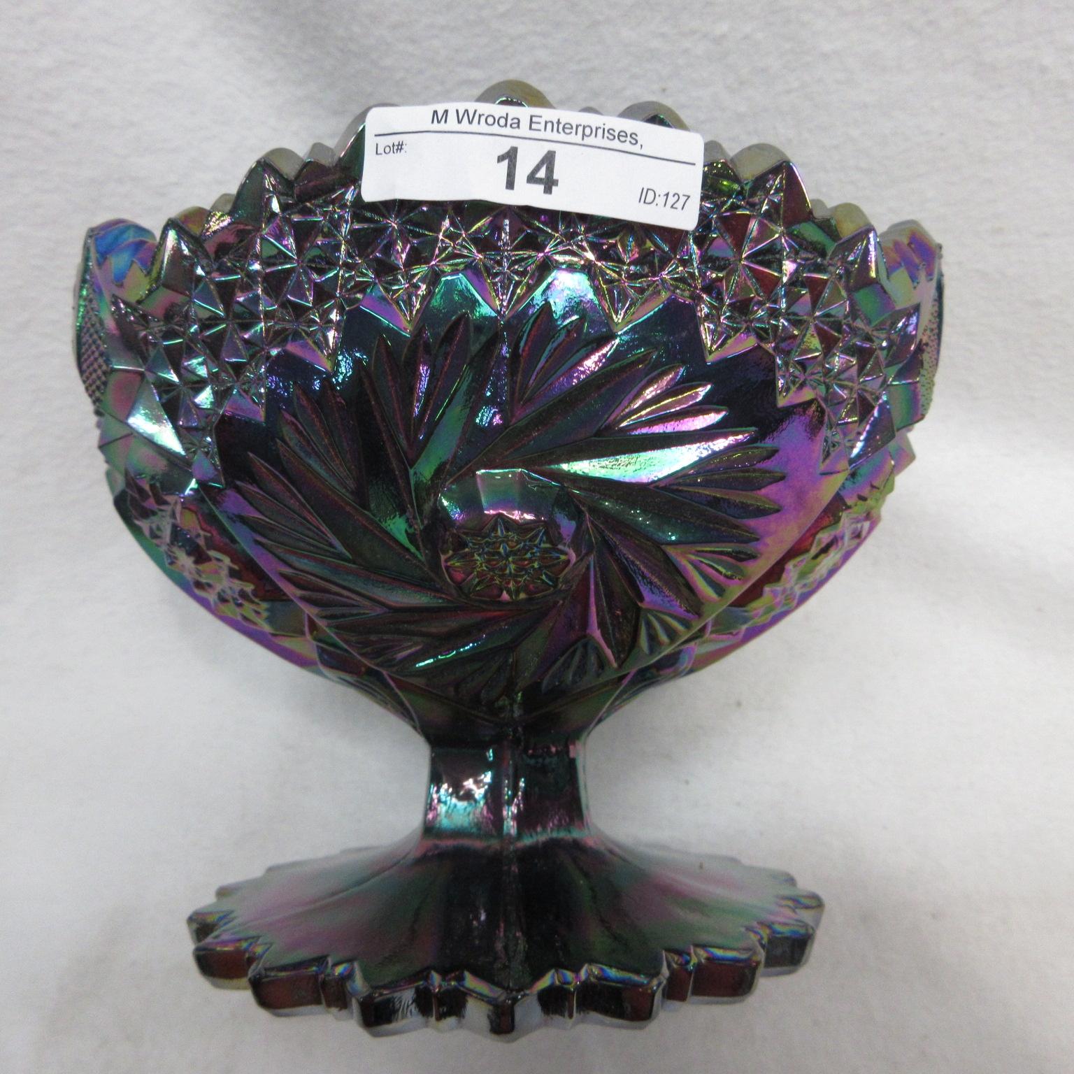 Fenton 5"  Purple Contemp. Carnival Compote