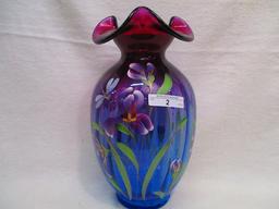 Fenton 10" HP Mulberry Vase - Kibbe