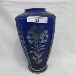 Fenton 7.5" Sandcarved Favrene Vase - Designed By Martha Reynolds 11/1250