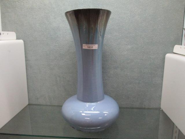 Fulper 13.75"� drip glass Arts & Crafts flared vase.