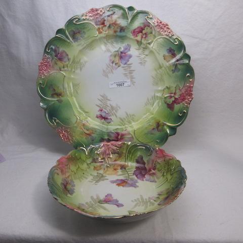 UM RSP scattered flowers 12" charger and 8" bowl