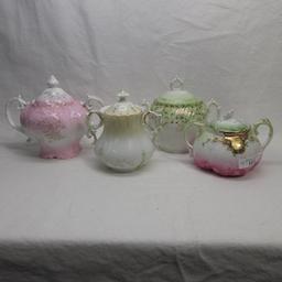 4 Rs & UM Prussia sugar bowls as shown