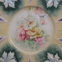 UM RS Prussia  11" Acorn mold floral cake plate