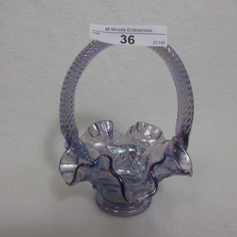 Fenton Violet Mini Basket, Irid