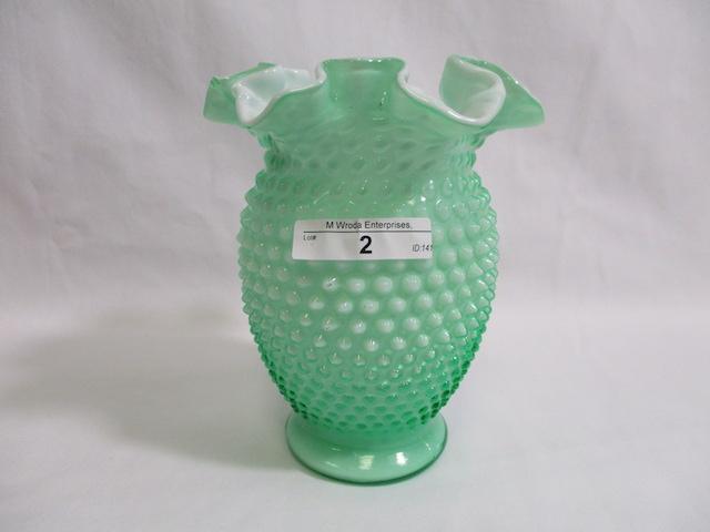 Fenton 5" hobnail cased vase