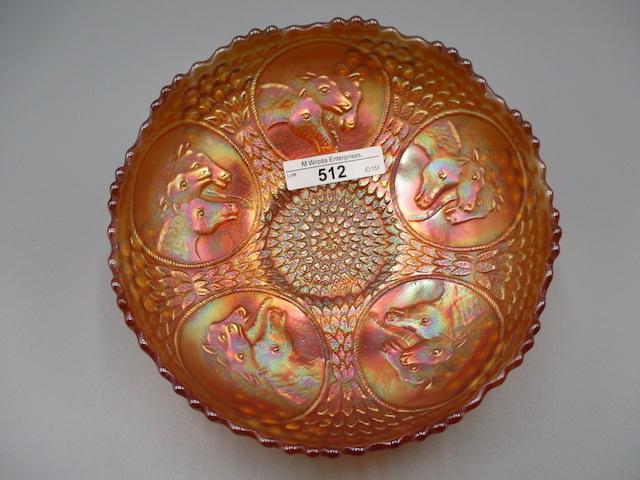 Fenton 7" mari. Horse Medallion ICS bowl