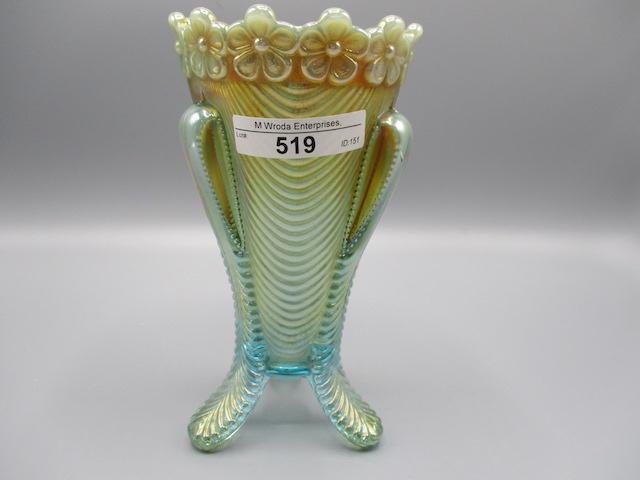 Nwood AO Daisy & Drape vase, crack around one foot